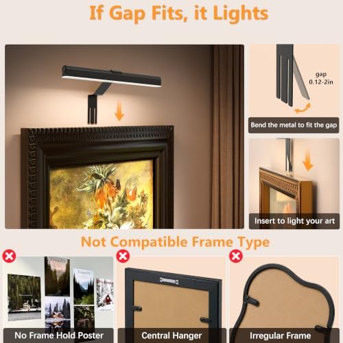 Innovative Insert-Type Picture Light, No-Drill Magnetic Mount - Image 3