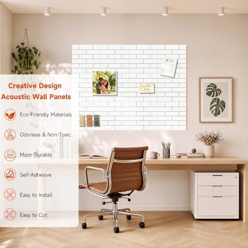 TO-TH 24Pack Acoustic Wall Panels Self Adhesive Soundproof Panel, Snow White - Image 4