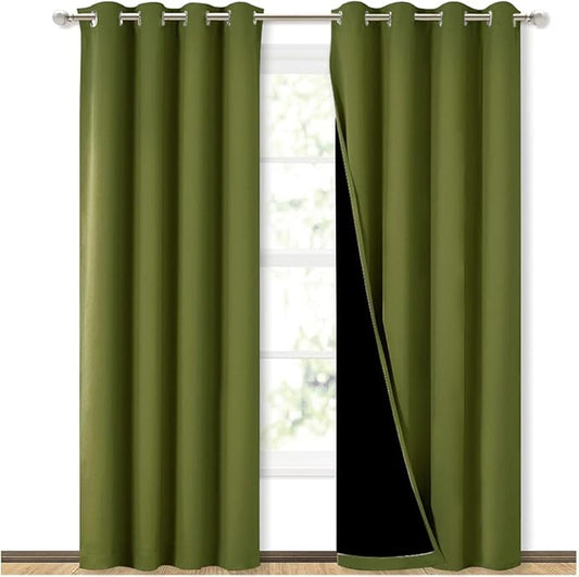 NICETOWN 100% Blackout Curtain Set, Thermal Insulated & Energy Efficiency by NICETOWN
