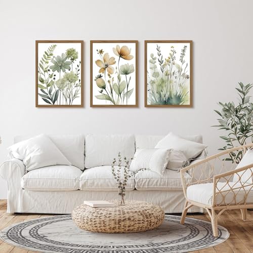 Sage Green Botanical Wall Art Boho Floral Wall Decor Minimalist Plant Canvas - Image 7
