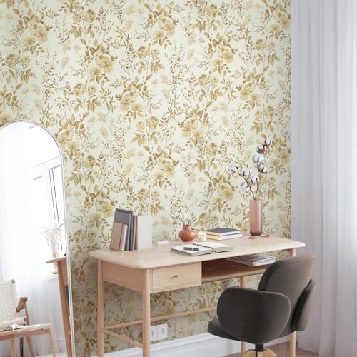 Erfoni Boho Floral Peel and Stick Wallpaper Floral Leaf Contact Paper - Image 3