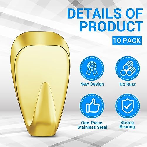 LEIFIDE 10 Pieces Cubicle Hooks Clips, 40 Lbs Picture Hangers - Image 4