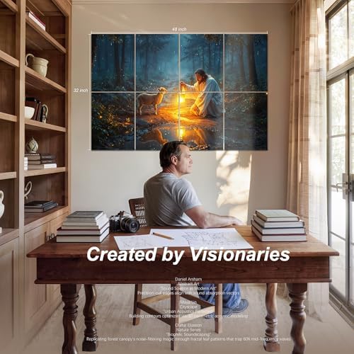 Mollywell Art Acoustic Panels, 48x32 in, The Lost Lamb - Image 2