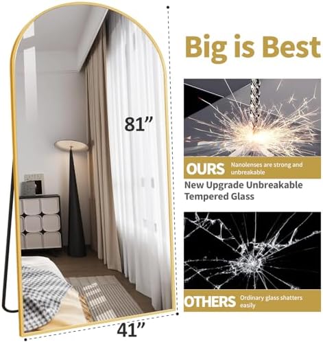 DMWOODFL 81"x41" Arched Full Length Mirror - Image 2