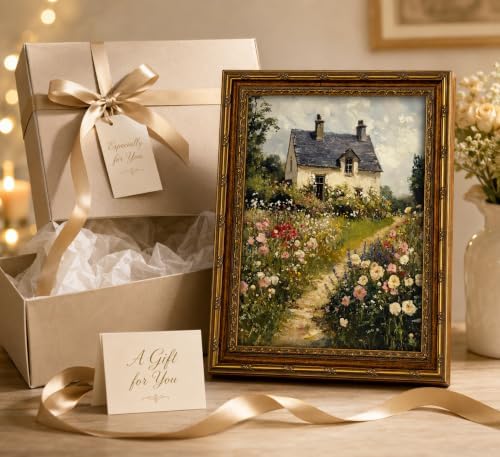 3D Textured Canvas Wall Art Vintage Carved Gold Frame Vintage Country Farmhouse - Image 6
