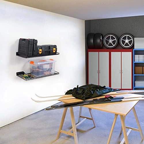 Wallmaster Garage Wall Shelves 23.6"x11.8" Wall Mount Metal Shelves 2 Pack - Image 2