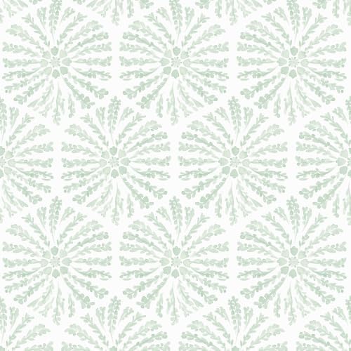 Safiyya Peel and Stick Wallpaper Green Boho Contact Paper, 78.7"x17.3" Modern by SAFIYYA