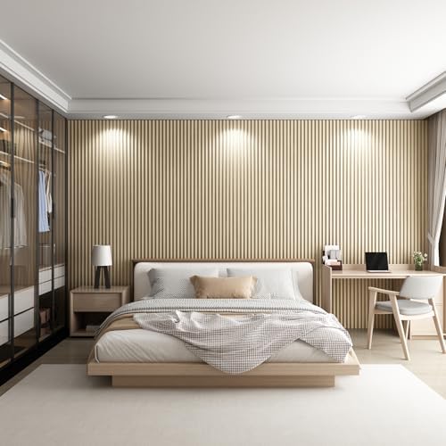Slat Wall Panel 8-Pack, 108’’x6.1’’, Natural Wood - Image 6