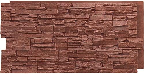 EverStone Canyon Ridge Faux Stone Panel, 45 3/4"W x 24 1/2"H x 1 1/4"D by EkenaMillwork