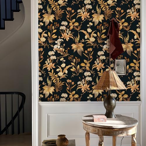 Simon&Siff Vintage Floral Peel and Stick Wallpaper 17.3" x 120" - Image 4