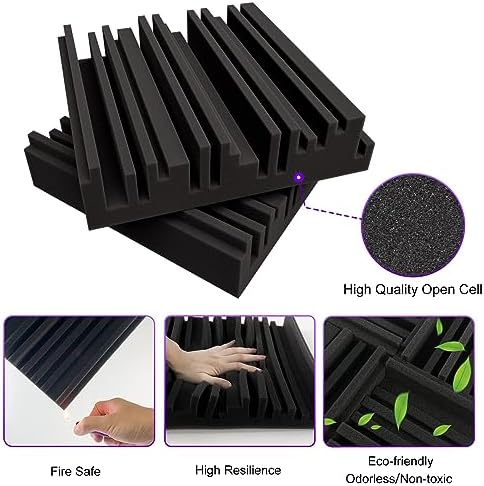 TroyStudio Self-adhesive Acoustic Foam Panels, Dense Soundproof Padding Tile - Image 4