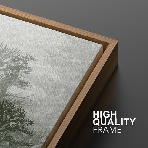 MUDECOR Framed Wall Art Print Set Minimalist Forest Mist - Image 5