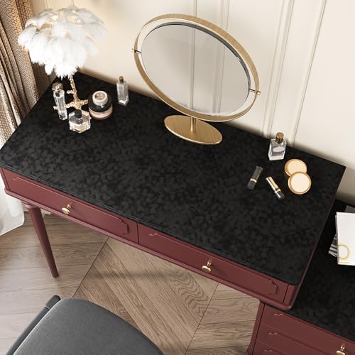VEELIKE Black Mottled Self Adhesive Velvet Drawer Liners - Image 6