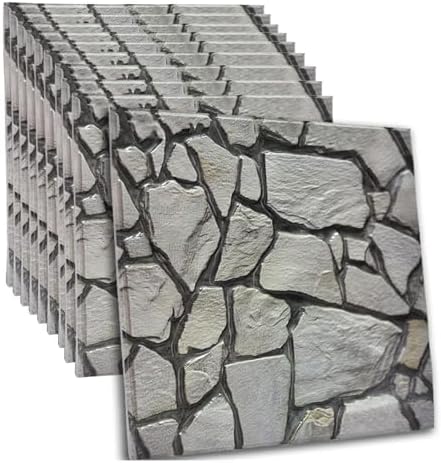 3D Wall Panels, Faux Brick 10 Pcs 11.81inch X 11.8 inch by Unknown