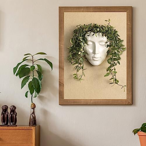 Face Vase, Ceramic Female Form Vase, Modern Sculpture White Planter Pot - Image 4