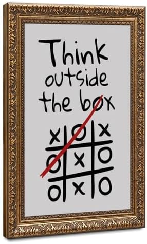 BAOGELI Think Outside The Box Poster Motivational Quotes by Unknown