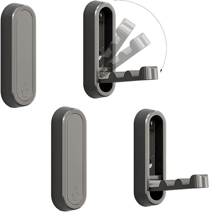 4PCS Foldable Wall Hooks, Flip Down Design by XSGTZMJ