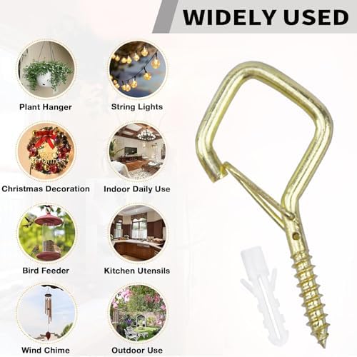 20PCS Eye Screw Hooks for Hanging Heavy Duty - Image 2