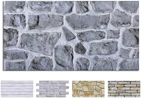 COMSTICKC 3D Faux Stone Wall Panels Peel and Stick by COMSTICKCDECOR