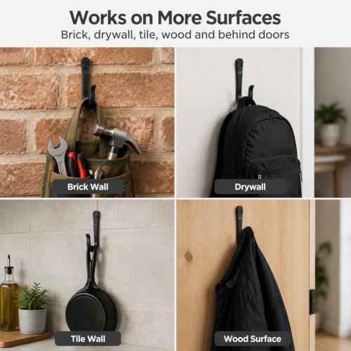 50 LB Heavy Duty Zinc Alloy Wall Hooks - Image 4