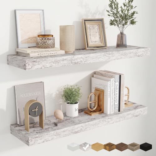Floating Shelves for Wall, Wall Mounted Wood Shelves by Fuqing