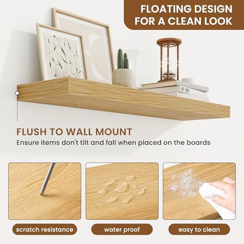 Floating Shelves for Wall, Wall Mounted Wood Shelves - Image 5