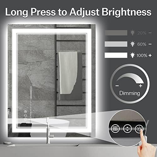 24x32 Inch LED Bathroom Mirror - Image 4
