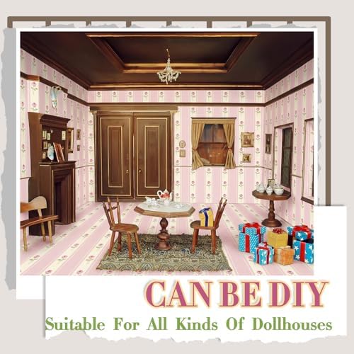 Flutesan 12 Pcs Miniature Dollhouse Wallpaper - Image 4
