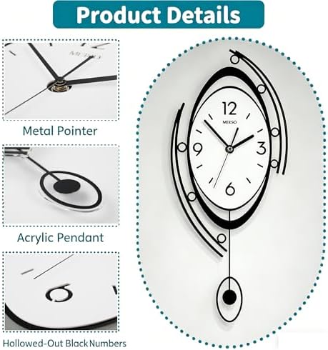 Wall Clock Modern Decorative Metal Silent Wall Clocks Silent Quality Quartz - Image 2