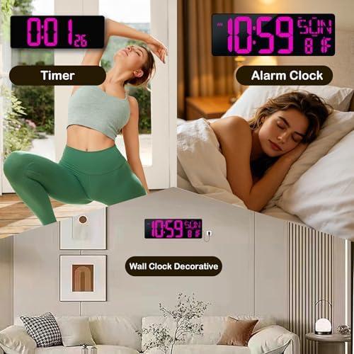 Digital Wall Clock Large Display: 16.5" LED Digital Clock - Image 7