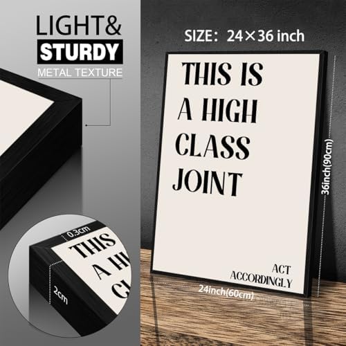 Neutral Minimalist Modern Poster Vintage Unique Quote Wall Art 24x36 inch Black - Image 2