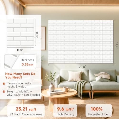 Acoustic Panels, Brick Sound Proof Foam Panels - Image 2