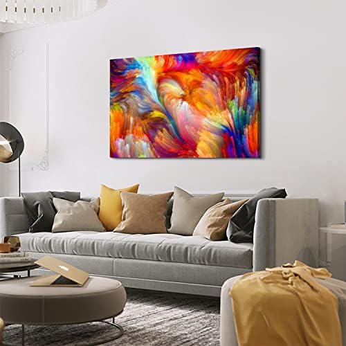 Large Colorful Abstract Canvas Wall Art - Image 4