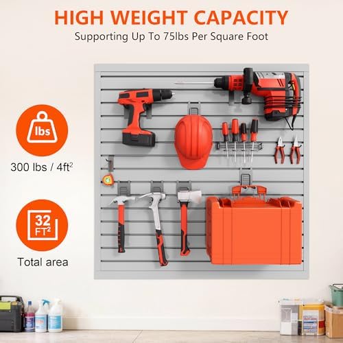 Slat Wall Paneling 4 x 4 ft, Garage Storage & Organization System - Image 3