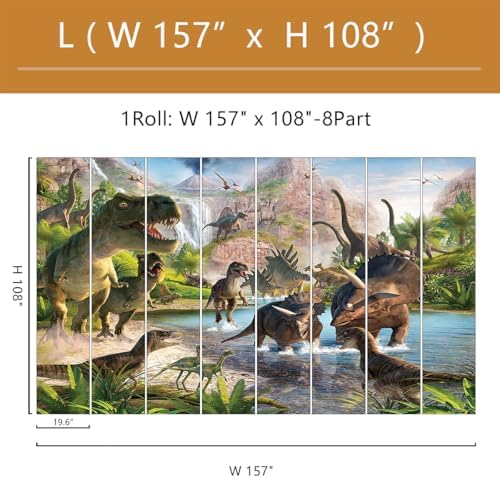 Dinosaur Wallpaper Mural Peel and Stick - Image 4