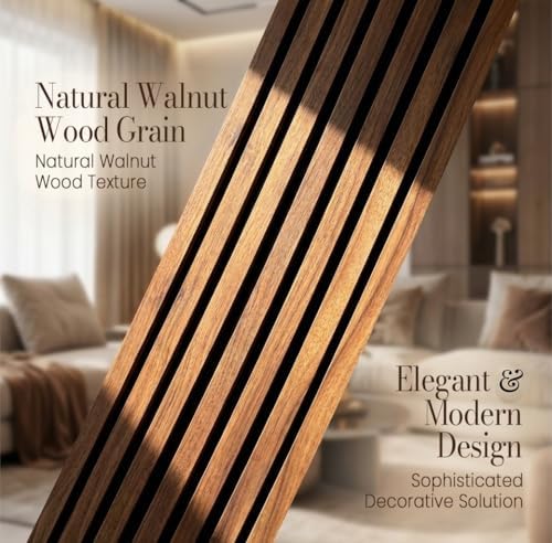 HAMACOUST 4-Piece Wood Panels for Wall, 94.5" × 11" Soundproof Wood Slat Wall - Image 4