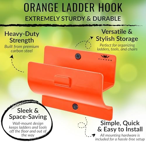 Orange Heavy Duty Ladder Hooks - Image 2