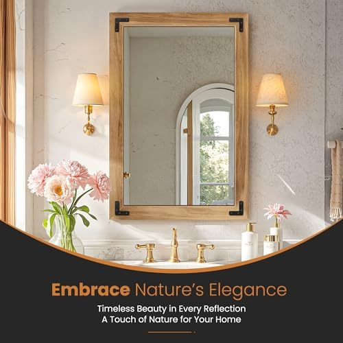 Wood Framed Bathroom Vanity Mirror - Image 2