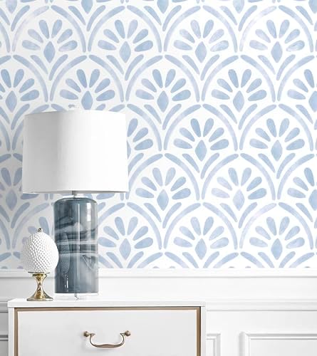 Hopepak 17.3"x197" Blue Peel and Stick Wallpaper - Image 5