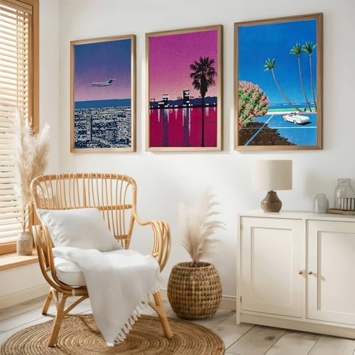 Modern Vintage Landscape Hiroshi Nagai Beach House Art 12x16x3Inch Unframed - Image 4