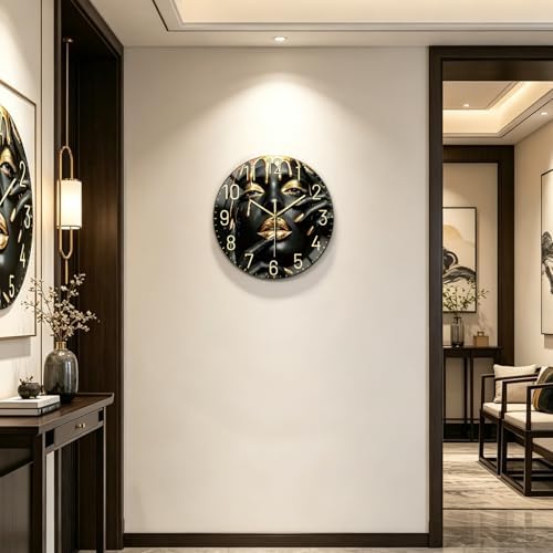 peacoblue Gilded Face Art Wall Clocks Battery Operated - Image 5