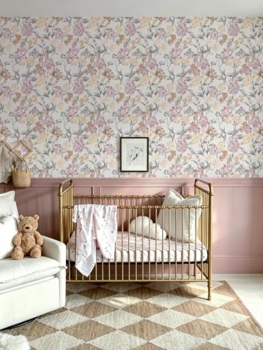 Dimoon Floral Wallpaper Peel and Stick Vintage Contact Paper Blush Pink - Image 6