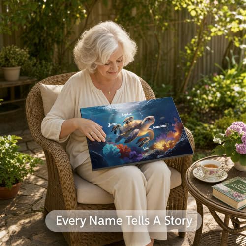 Ipplee Custom Canvas Print Sea Turtle Family - Image 4