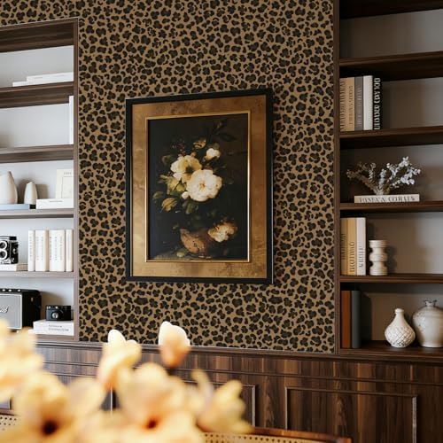 Leopard Peel and Stick Wallpaper Yellow Leopard Print Waterproof Removable Self - Image 4