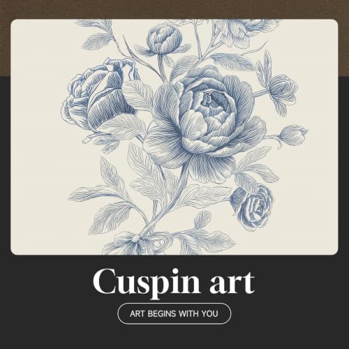 Framed Vintage Blue Floral Botanical Wall Art - Image 6