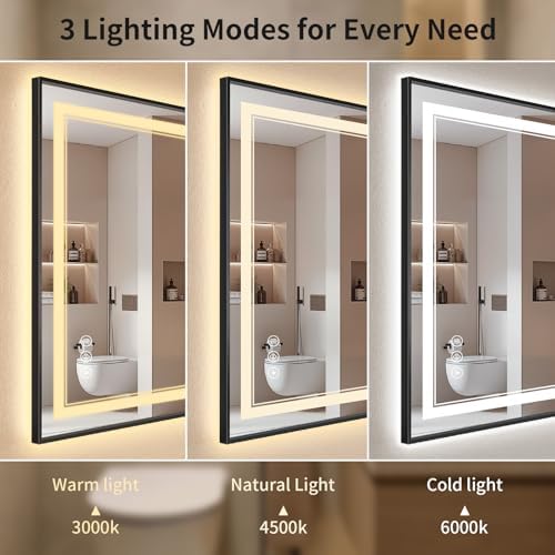 38"x38" LED Bathroom Mirror - Image 4