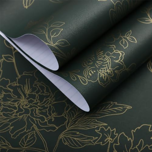 Froluya Green and Gold Peel and Stick Wallpaper - Image 6