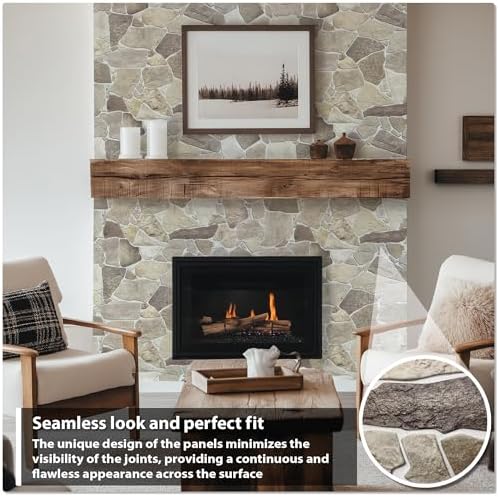 Sample for Display Purpose only. Retro-Art 3D Wall Panels, Wild Stone in Brown - Image 5