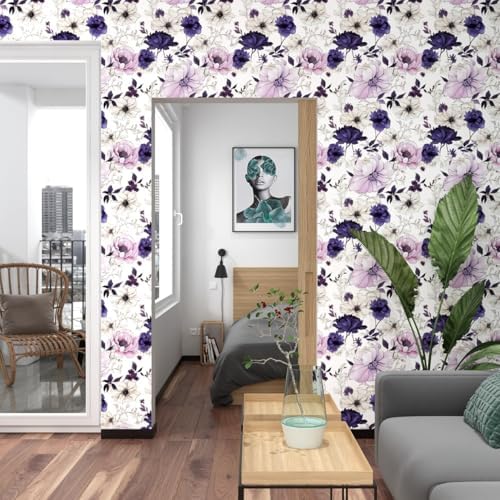 Laatse Floral Botanical Peel and Stick Wallpaper 17.5" x 393" - Image 2