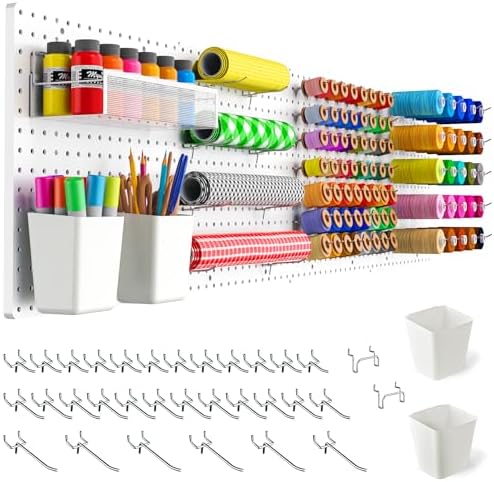 FZK Modular Plastic Peg Board Wall Organizer Kit by FZK